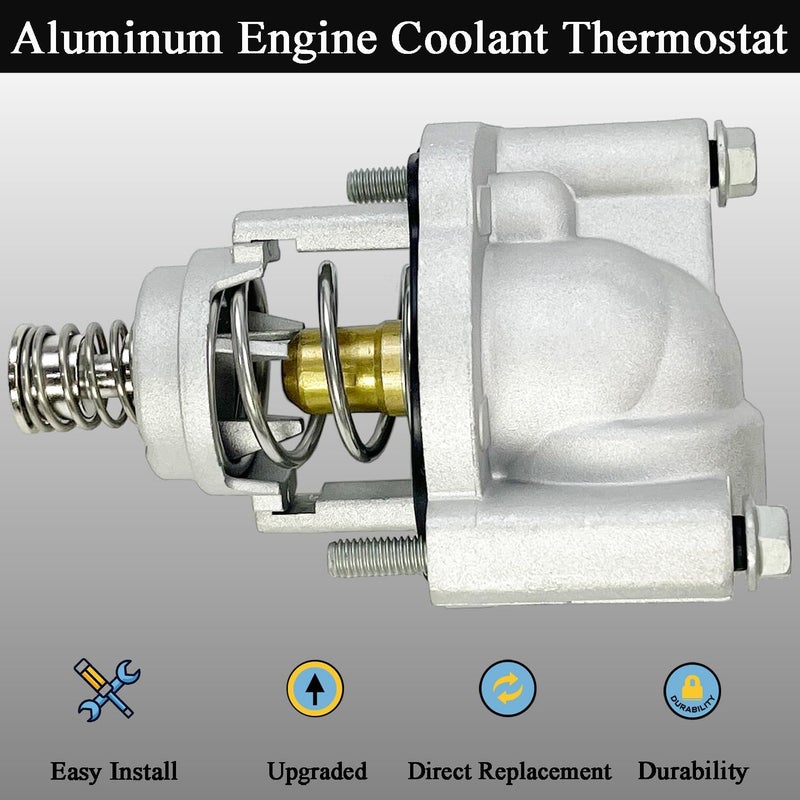 LLANNDER Aluminum Engine Coolant Thermostat Housing Assembly Compatible with 2017-2023 Buick Cadillac Chevy GMC Vehicles - LaCrosse Regal XT5 XT6 Blazer Acadia 3.6L, Replaces 12678780 - Image 2